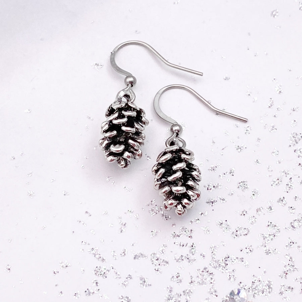 Handmade Pinecone Earrings